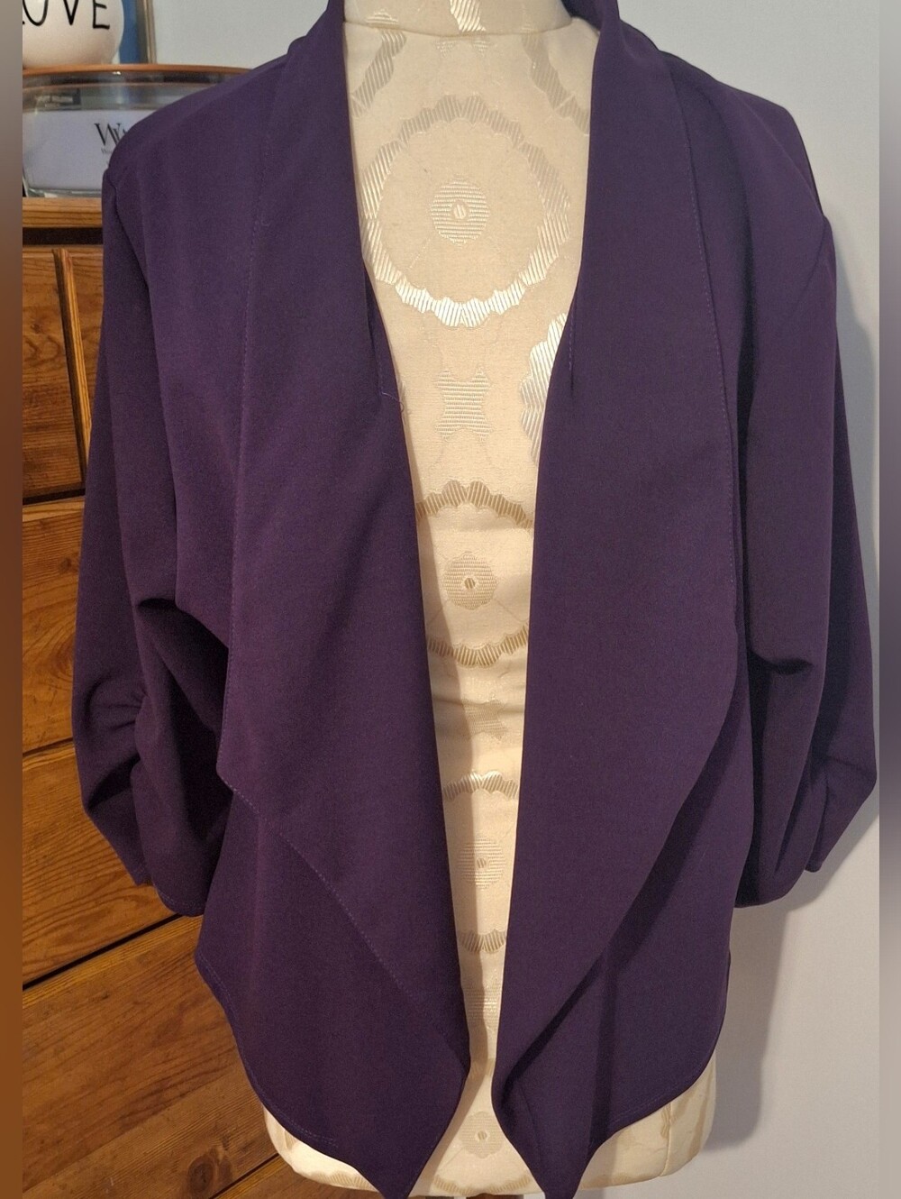 Purple Open Front Blazer